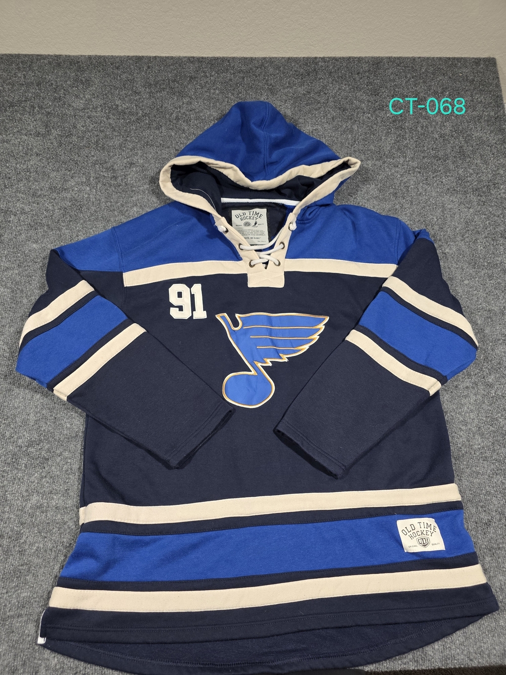 Old Time Hockey St Louis Blues Tarasenko 91 Jersey Hoodie Mens XL Lace Up